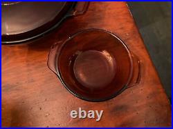 Anchor Ovenware Amber (8) Casserole Dishes & Lids, Sm Bowl W Lid