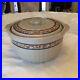 Antique Red Wing Stoneware Sponge Band Gray Line Casserole 7x3.75 With Lid