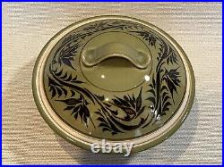 Blumenfeld Art Pottery Lidded Casserole Dish, Signed, 6 1/4 High, 10 1/4 Dia