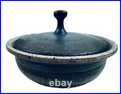 Casserole Baking Dish Serving Bowl & Lid Studio Pottery Speckled Stoneware 11