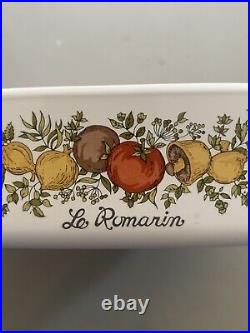 Corning Ware Le Romarin Spice of Life A-10-B Casserole Dish Pyrex Domed Lid