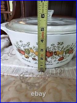 Corning Ware SPICE of LIFE B -4- B 4 QT. Round Casserole Bowl Dimpled Lid RARE