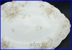 Haviland Limoges Porcelain China Pink Rose Floral Casserole WithLid & Platter 2728
