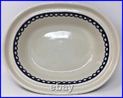 Large Boleslawiec Polish Pottery Blue Dot Casserole Dish with Lid