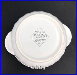 Mikasa YARDLEY WHITE Individual Casserole Dishes with Lids (4) Maxima SUPERIOR