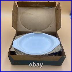 NIB Vintage Pyrex Horizon Blue 043 With Lid 943 C35 Oval Cover Casserole Dish