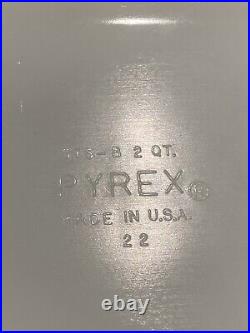 RARE Holy Grail Pyrex 575B Aqua Turquoise Gold Atomic Starburst Casserole No Lid