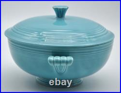 VINTAGE TURQUOISE FIESTA COVERED CASSEROLE and LID FIESTAWARE 1.5 Quart