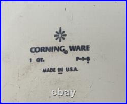 VTG 1961-1966 Corning Ware Blue Cornflower 1 QT P-1-B Casserole Dish