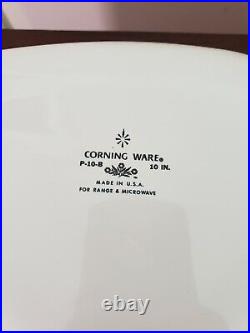VTG Corning Ware Blue Cornflower 10-IN. Casserole Dish P-10-B + Lid P-10-C-1 USA
