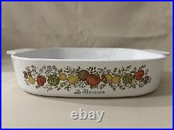 VintageCorning Ware Spice of Life Casserole Dish with Pyrex Lid 10x10x2. A1366