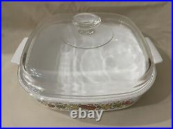 VintageCorning Ware Spice of Life Casserole Dish with Pyrex Lid 10x10x2. A1366