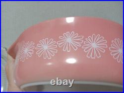Vintage 043 Pyrex Pink Daisy 1 1/2 Qt Casserole with 943C Lid