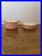 Vintage PYREX Pink Gooseberry Casserole Set Of 2 475 & 473 & Lids 473C & 470C
