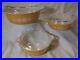 Vintage Pyrex Butterfly Gold Casserole Refrigerator Dishes With Lids No Chips