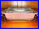 Vintage Pyrex PINK SCROLL 2 qt 575 Space Saver Casserole Dish w Lid and Cradle