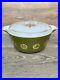 Vintage Pyrex ZODIAC 475-B Avocado Green 2.5Qt Bowl Casserole Dish Starburst Lid