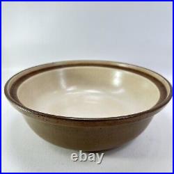 Vtg Edith Heath Ceramics Casserole Serving Dish Lid Brown Speckled Sandstone