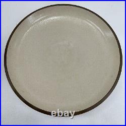 Vtg Edith Heath Ceramics Casserole Serving Dish Lid Brown Speckled Sandstone