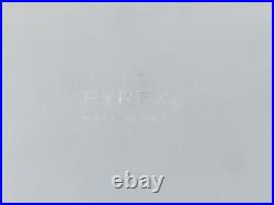 Vtg Pyrex Black Rooster Casserole withLid & Cork Handled Cradle 2 QT 575-B 550-C