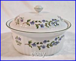 Worcester Royal 2 Qt. Casserole Dish with Lid Fleuri Pattern Fine Oven China